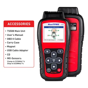 Autel TS508 Premium TPMS Service Tool Receives both 315MHz and 433MHz signals TPMS Replacement tool Autel MaxiTPMS TS508
Autel TS508 Premium TPMS Service Tool Receives both 315MHz and 433MHz signals TPMS Replacement tool Autel MaxiTPMS TS508