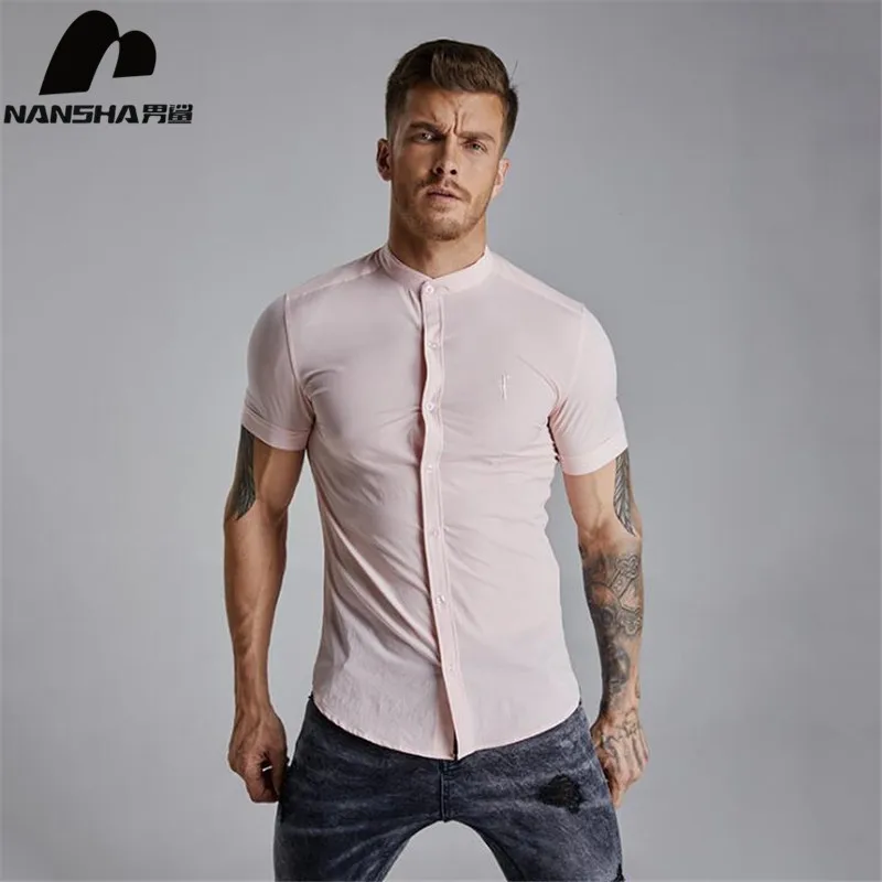 New Arrival Summer Solid Shirt Men Short Sleeve Shirts Cotton Casual Button Down Shirts Social Chemise Homme
New Arrival Summer Solid Shirt Men Short Sleeve Shirts Cotton Casual Button Down Shirts Social Chemise Homme