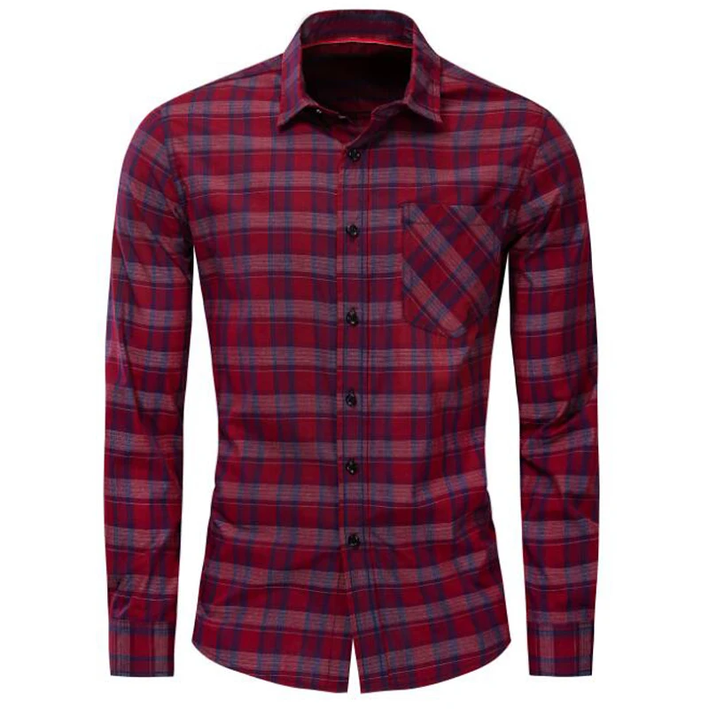 2019 NEW shirt Business casual long sleeve men shirts High quality brand 100% cotton plaid shirt men Plus Size chemise homme
2019 NEW shirt Business casual long sleeve men shirts High quality brand 100% cotton plaid shirt men Plus Size chemise homme