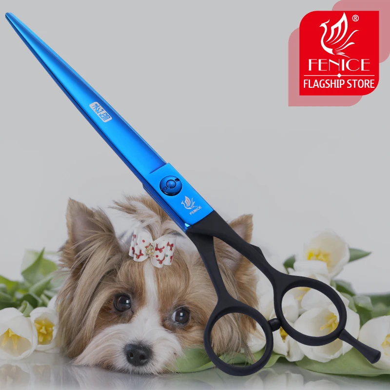 Fenice 7.0 inch Professional Grooming Pet Scissors Blue&Black Dog's Hair Cutting Shears Animal Grooming Tools 
Fenice 7.0 inch Professional Grooming Pet Scissors Blue&Black Dog's Hair Cutting Shears Animal Grooming Tools