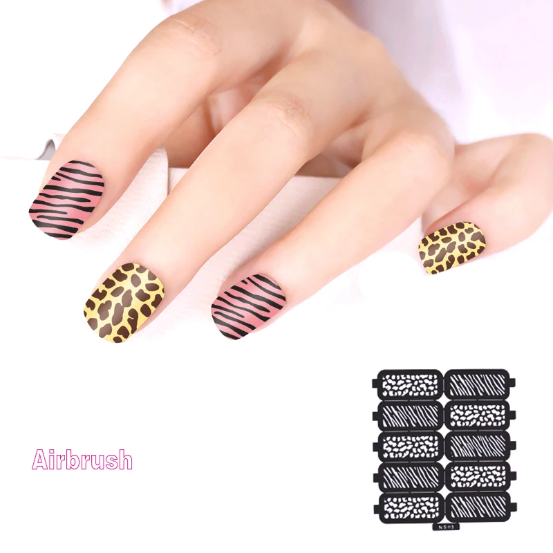 10pcs/set Airbrush Nail Stencils For Air pen Paints Female Beauty Make up Nail Art Templates Aerograph Nail Polish Tool
10pcs/set Airbrush Nail Stencils For Air pen Paints Female Beauty Make up Nail Art Templates Aerograph Nail Polish Tool