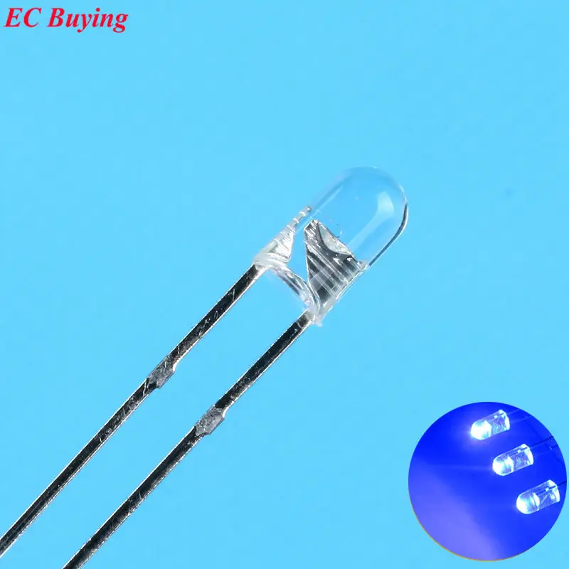 3mm Blue LED Round Boundless Light Emitting Diode Transparent Ultra Bright Lamp Plug-in DIY Kit Practice Endless DIP 50 pcs/lot
3mm Blue LED Round Boundless Light Emitting Diode Transparent Ultra Bright Lamp Plug-in DIY Kit Practice Endless DIP 50 pcs/lot