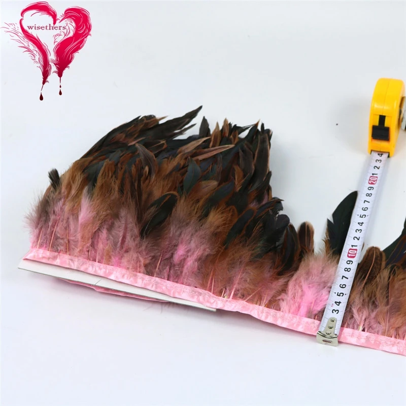 4 pink rooster feather trims 5