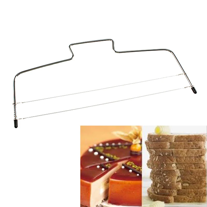 1Pc Adjustable Wire Cake Slicer Leveler Stainless Steel Pizza Dough Cutter Trimmer Kitchen Accessories Baking Tools
1Pc Adjustable Wire Cake Slicer Leveler Stainless Steel Pizza Dough Cutter Trimmer Kitchen Accessories Baking Tools