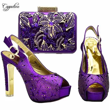 Wonderful purple high heel sandl shoes with clutch handbag sets with shinning stones for wedding/party XY13
Wonderful purple high heel sandl shoes with clutch handbag sets with shinning stones for wedding/party XY13