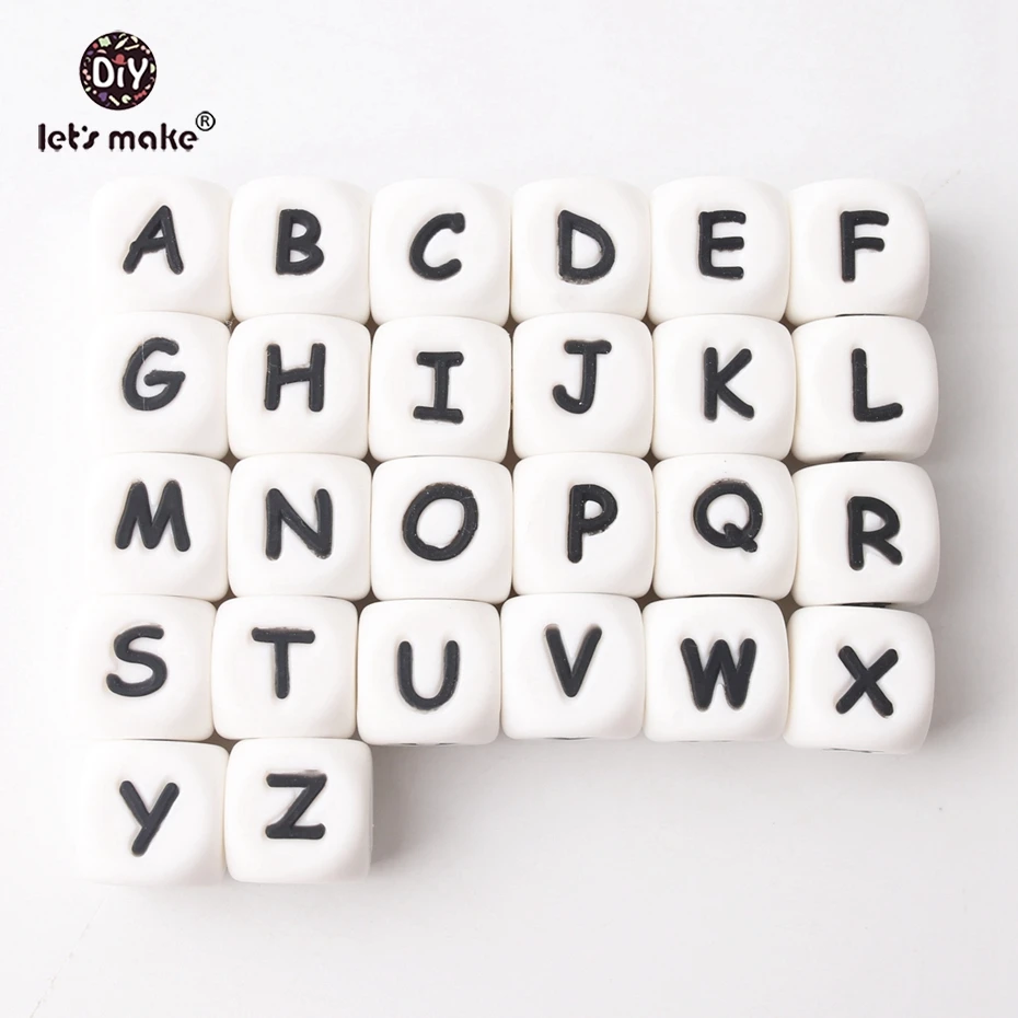 Let's Make 60pc Alphabet Cube Shaped Food Grade Silicone Bead In 26 Letters BPA Free Silicone Chewing Beads Shower Baby Teether
Let's Make 60pc Alphabet Cube Shaped Food Grade Silicone Bead In 26 Letters BPA Free Silicone Chewing Beads Shower Baby Teether