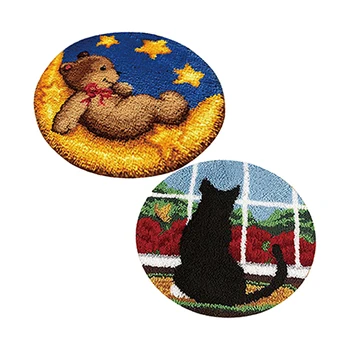 2 Sets Cat Bear Latch Hook Rug Kits DIY Needlework Unfinished Crocheting Rug Yarn Cushion Mat Embroidery Decorative Carpet
2 Sets Cat Bear Latch Hook Rug Kits DIY Needlework Unfinished Crocheting Rug Yarn Cushion Mat Embroidery Decorative Carpet
