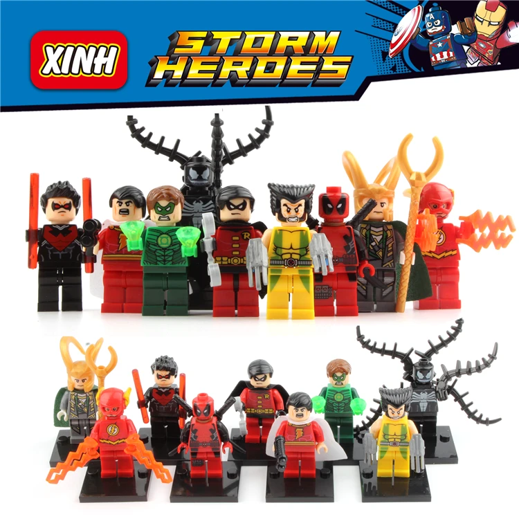 9pcs single sale Venom Deadpool Flash Loki Robin Shazan Building venom Block Figure Toys 010-018
9pcs single sale Venom Deadpool Flash Loki Robin Shazan Building venom Block Figure Toys 010-018