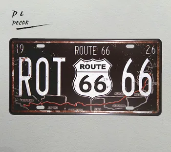 DL- Black Route66 highway License plate Metal sign art Poster garage outdoor wall plaques
DL- Black Route66 highway License plate Metal sign art Poster garage outdoor wall plaques