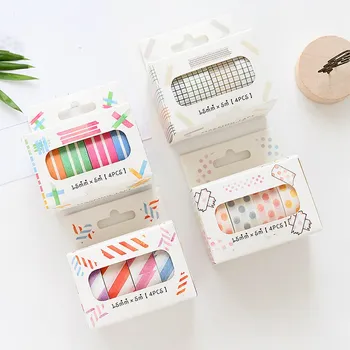 4 Rolls/Box Grid Washi Paper Masking Tapes DIY Scrapbooking Sticker Washi Masking Tape Set Stationery Sticker Kids Gift
4 Rolls/Box Grid Washi Paper Masking Tapes DIY Scrapbooking Sticker Washi Masking Tape Set Stationery Sticker Kids Gift