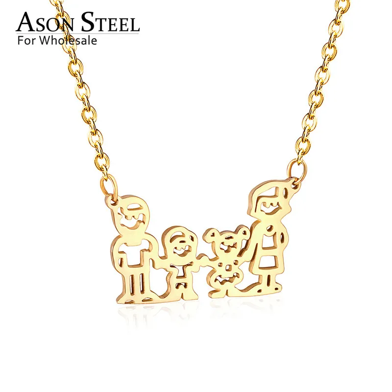ASONSTEEL Family Pendant Necklaces Stainless Steel Gold/Silver Link Chains Necklaces for Women Men Girl Boy Gift Party
ASONSTEEL Family Pendant Necklaces Stainless Steel Gold/Silver Link Chains Necklaces for Women Men Girl Boy Gift Party