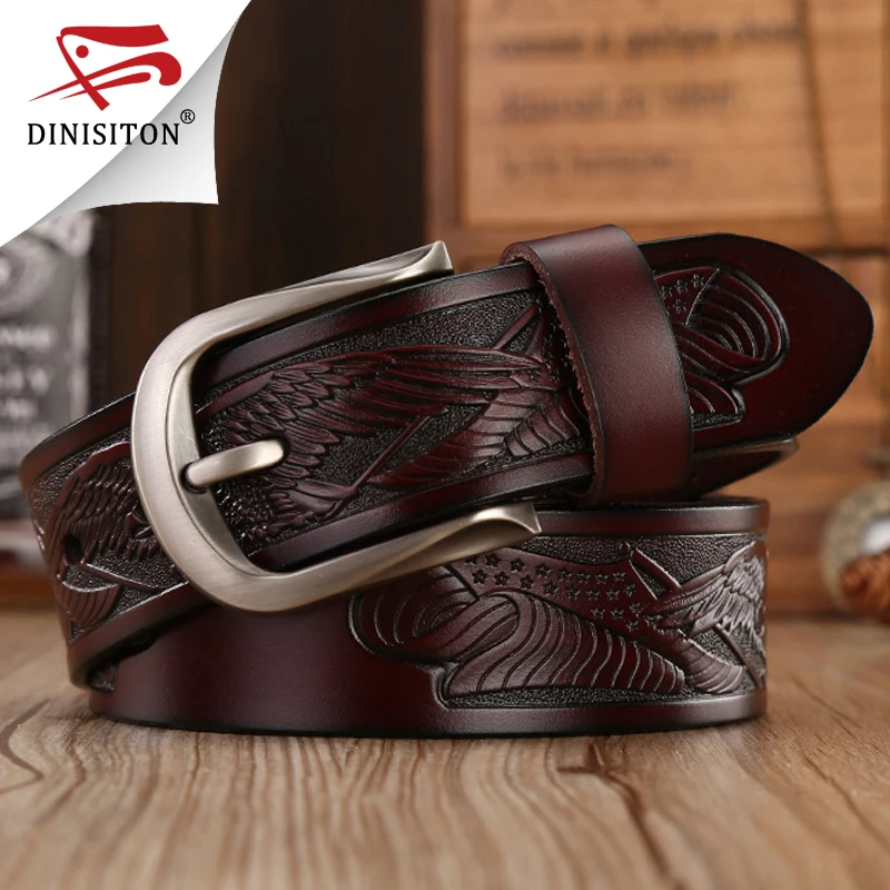 DINISITON Punk Handcrafted Eagle Shells Belt Top Layer Leather Belts For Men Pin Buckle High Quality Cowhide Luxury Strap ZPB03
DINISITON Punk Handcrafted Eagle Shells Belt Top Layer Leather Belts For Men Pin Buckle High Quality Cowhide Luxury Strap ZPB03