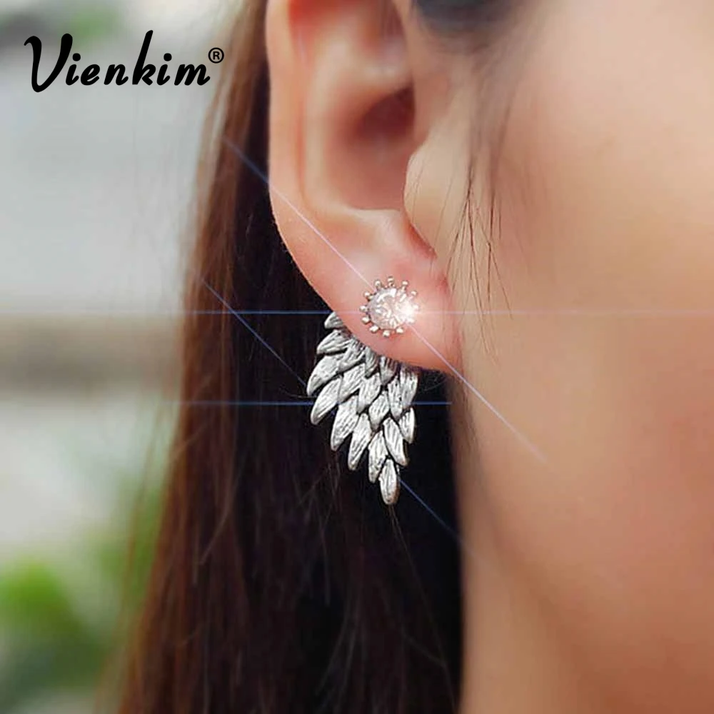 Vienkim New Women's Angel Wings Stud Earrings Rhinestone Inlaid Alloy Ear Jewelry Party Earring Gothic Feather Brincos Gifts
Vienkim New Women's Angel Wings Stud Earrings Rhinestone Inlaid Alloy Ear Jewelry Party Earring Gothic Feather Brincos Gifts