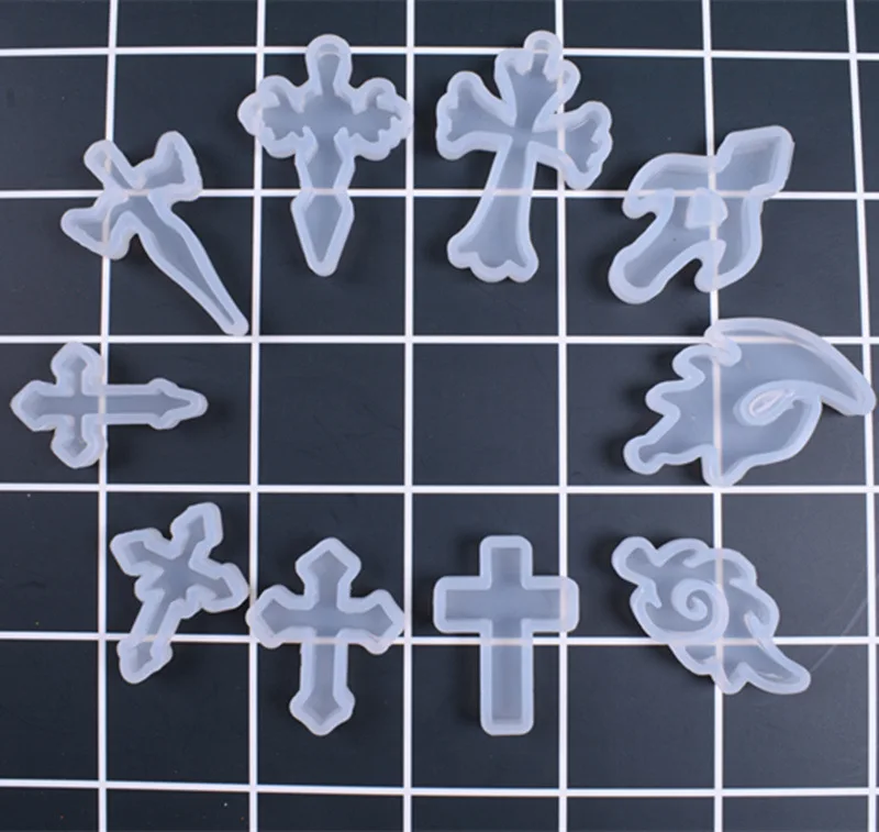 10pcs design big cross shape charms pendant Silicone Mold Resin Silicone Mould craft tool DIY epoxy resin molds jewelry gifts
10pcs design big cross shape charms pendant Silicone Mold Resin Silicone Mould craft tool DIY epoxy resin molds jewelry gifts