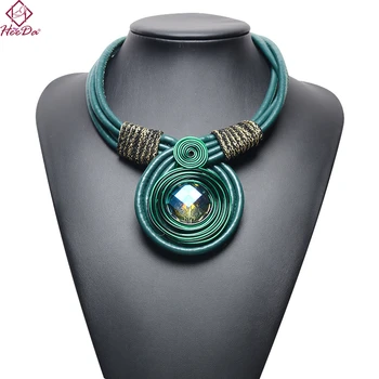 Heeda Kpop Big Name Layers Leather Necklace Vintage Ethnic Handmade Big Crystal Green Choker Women Graceful Classic Red Jewelry
Heeda Kpop Big Name Layers Leather Necklace Vintage Ethnic Handmade Big Crystal Green Choker Women Graceful Classic Red Jewelry