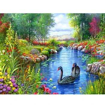 5D DIY Diamond Mosaic Landscape Swan lake Diamond Painting Cross Stitch Kits Diamond Embroidery Patterns Rhinestones Arts
5D DIY Diamond Mosaic Landscape Swan lake Diamond Painting Cross Stitch Kits Diamond Embroidery Patterns Rhinestones Arts