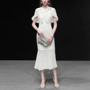 White Mermaid Party Dress 2019 Women Elegant Embroidery Chiffon Mid-calf Dress Summer High-end Runway Dress
White Mermaid Party Dress 2019 Women Elegant Embroidery Chiffon Mid-calf Dress Summer High-end Runway Dress