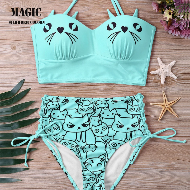 High Waist Wrap print cat Bikini Womens Push Up Swimwear Female Swimwears Beach Wear Bikini
High Waist Wrap print cat Bikini Womens Push Up Swimwear Female Swimwears Beach Wear Bikini