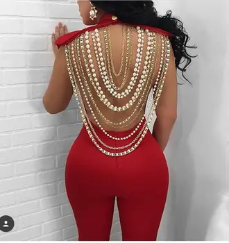 Luxury Women Sexy Backless Chain Bandage Jumpsuit 2018 Bodycon Knitted Slim Fashion Celebrity Jumpsuit
Luxury Women Sexy Backless Chain Bandage Jumpsuit 2018 Bodycon Knitted Slim Fashion Celebrity Jumpsuit