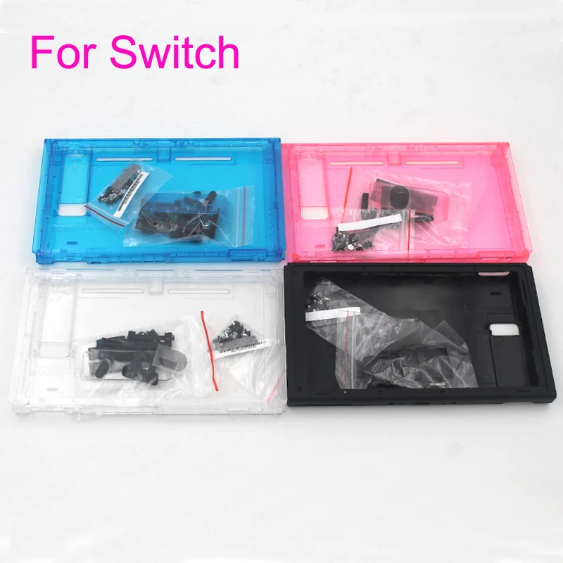 Clear Blue Pink Black Color Housing Shell Case Cover Faceplate with buttons Kit replacement For Nintend Switch NS Console Shell
Clear Blue Pink Black Color Housing Shell Case Cover Faceplate with buttons Kit replacement For Nintend Switch NS Console Shell