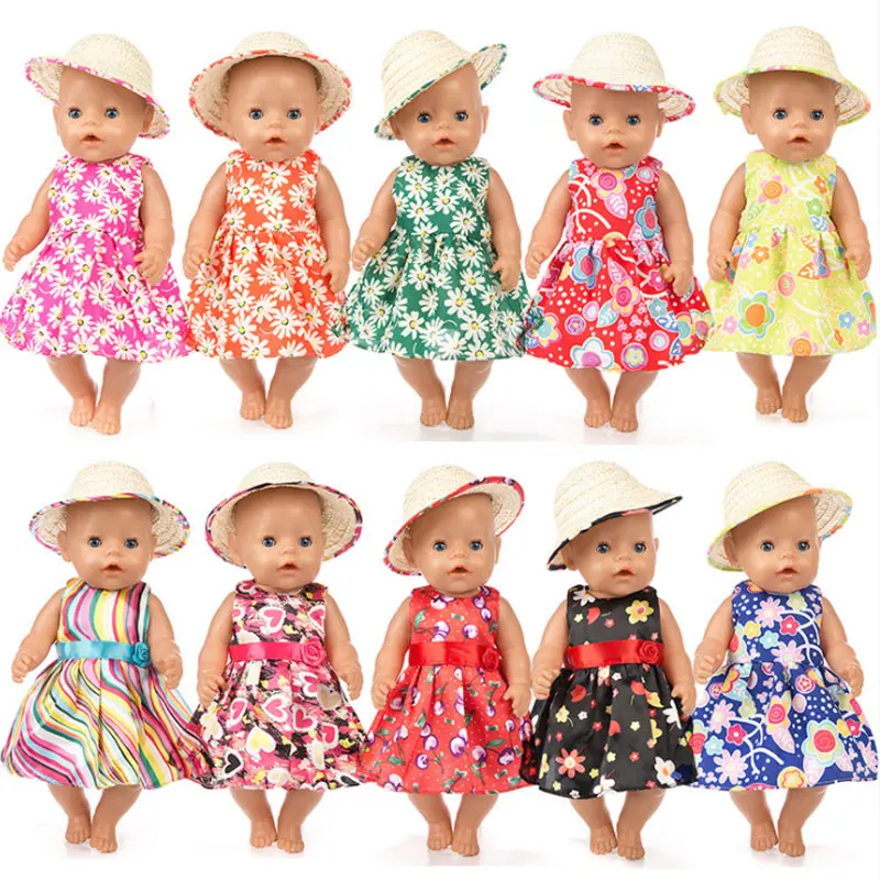 12 Item/Set Baby Doll Clothes For 18'' Printing Flowers Dress +Hat 2Pcs for 45cm Girl Doll Accessories
12 Item/Set Baby Doll Clothes For 18'' Printing Flowers Dress +Hat 2Pcs for 45cm Girl Doll Accessories