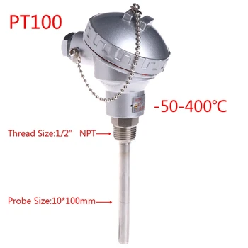 RTD PT100 Temperature Sensor 4" Probe 1/2" NPT Thread Thermocouple Terminal Head
RTD PT100 Temperature Sensor 4" Probe 1/2" NPT Thread Thermocouple Terminal Head