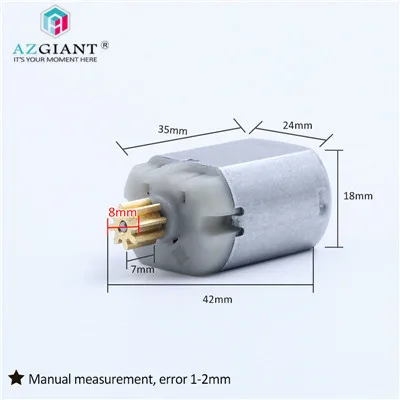 AZGIANT 8 teeth diameter 8mm for FC280 car door lock motor review mirror motor, car steer motor, lock actuator motor