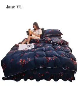 JaneYU Antarctic Bed Skirt Coral Fur 4 pieces Set Thickened Winter Bed Sheet Cover Bed With Farley Flannel Double Side
JaneYU Antarctic Bed Skirt Coral Fur 4 pieces Set Thickened Winter Bed Sheet Cover Bed With Farley Flannel Double Side