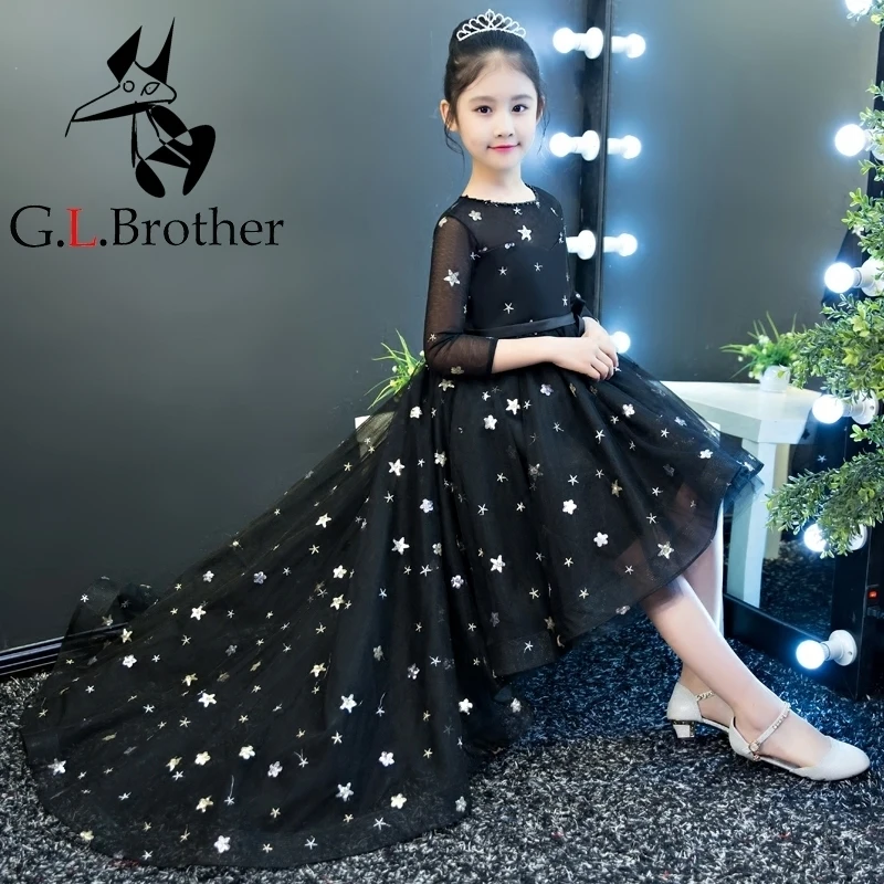 Black Royal 2018 Ball Gown Long Tailing Princess Flower Girls Dress Luxury Mermaid Kids Pageant Dress For Birthday Wedding M42
Black Royal 2018 Ball Gown Long Tailing Princess Flower Girls Dress Luxury Mermaid Kids Pageant Dress For Birthday Wedding M42