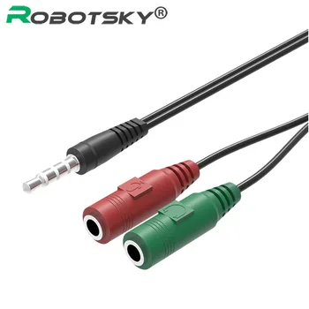 Robotsky Audio Splitter 3.5mm Mic Microphone Headset Headphone Stereo Aux Cable Adapter For Phone Tablet PC Audio Extension Cord
Robotsky Audio Splitter 3.5mm Mic Microphone Headset Headphone Stereo Aux Cable Adapter For Phone Tablet PC Audio Extension Cord