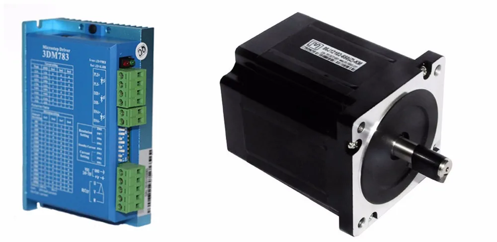 NEMA34 4.5Nm 635ozin Hybrid stepper motor driver kit 3phase 24-70VDC for CNC engraving cutting 86J12103-650+3DM783
NEMA34 4.5Nm 635ozin Hybrid stepper motor driver kit 3phase 24-70VDC for CNC engraving cutting 86J12103-650+3DM783