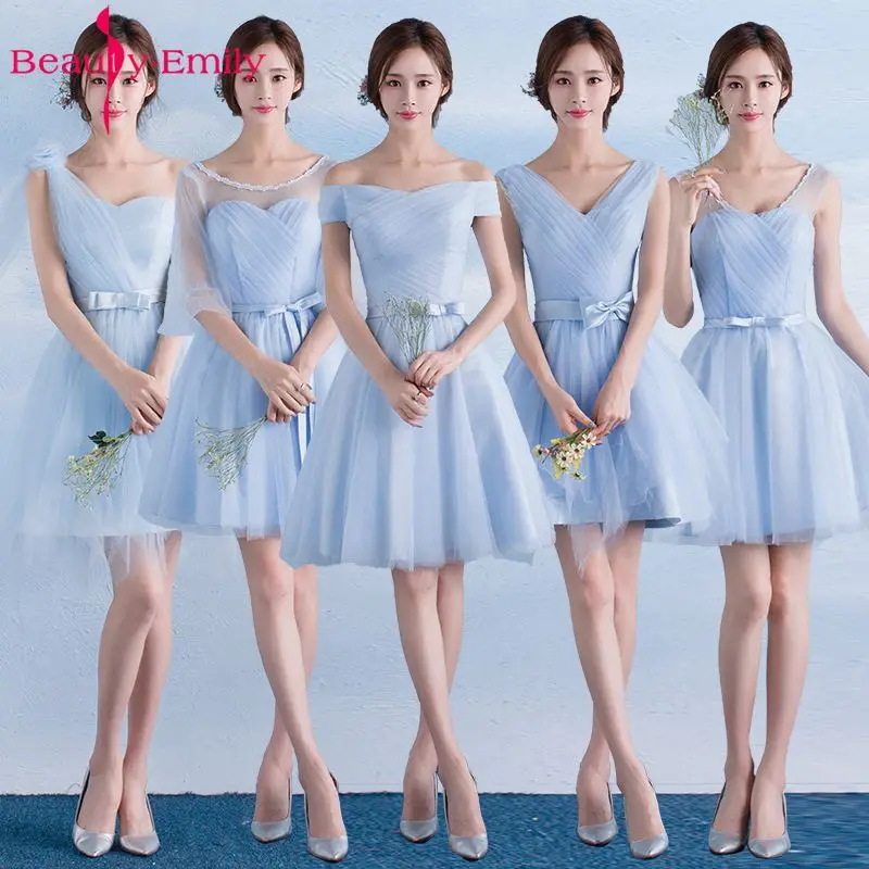 Beauty Emily Short Lace Blue Bridesmaid Dresses 2019 A-Line Sleeveless Lace Up Off the Shoulder Wedding Party Prom Dresses
Beauty Emily Short Lace Blue Bridesmaid Dresses 2019 A-Line Sleeveless Lace Up Off the Shoulder Wedding Party Prom Dresses