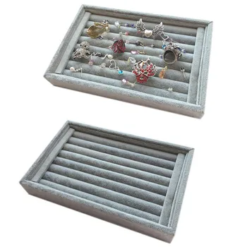 Gray Velvet Ring Organizer Jewelry Display Shelf Rings Display Boxes Quality Rings Storage For Jewelry Show Case22*14* 3cm
Gray Velvet Ring Organizer Jewelry Display Shelf Rings Display Boxes Quality Rings Storage For Jewelry Show Case22*14* 3cm