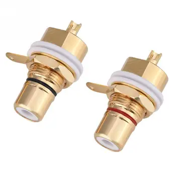 2 Pcs Gold Plated Pure Copper RCA Socket Mount RCA Jack Female Terminal Socket Audio Connector Speaker Terminal
2 Pcs Gold Plated Pure Copper RCA Socket Mount RCA Jack Female Terminal Socket Audio Connector Speaker Terminal