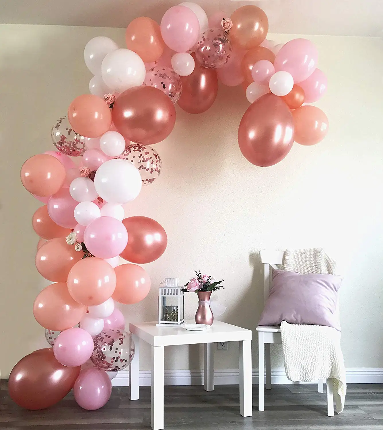 METABLE 100 Balloons, 5 Colors, Pink, Blush, Rose Gold, Rose Gold Confetti Balloons White, Glue Dots, For Wedding,Baby Shower
METABLE 100 Balloons, 5 Colors, Pink, Blush, Rose Gold, Rose Gold Confetti Balloons White, Glue Dots, For Wedding,Baby Shower