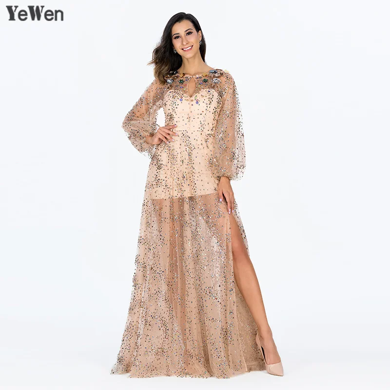 YeWen Long Sleeve Formal Robe De Soiree Elegant Evening Dresses 2019 Beaded Flower Crystal Gala Prom Party Gown Dress YW100163
YeWen Long Sleeve Formal Robe De Soiree Elegant Evening Dresses 2019 Beaded Flower Crystal Gala Prom Party Gown Dress YW100163
