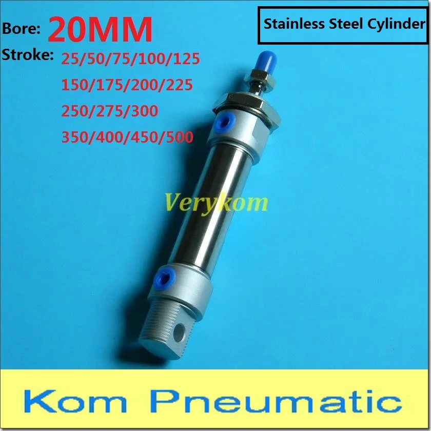 Pneumatic Stainless Steel Bore 20MM Stroke 25MM ~ 500MM MA Mini Cylinder Double Acting Magnet Air Actuator MA20X100-S MA20*200S
Pneumatic Stainless Steel Bore 20MM Stroke 25MM ~ 500MM MA Mini Cylinder Double Acting Magnet Air Actuator MA20X100-S MA20*200S
