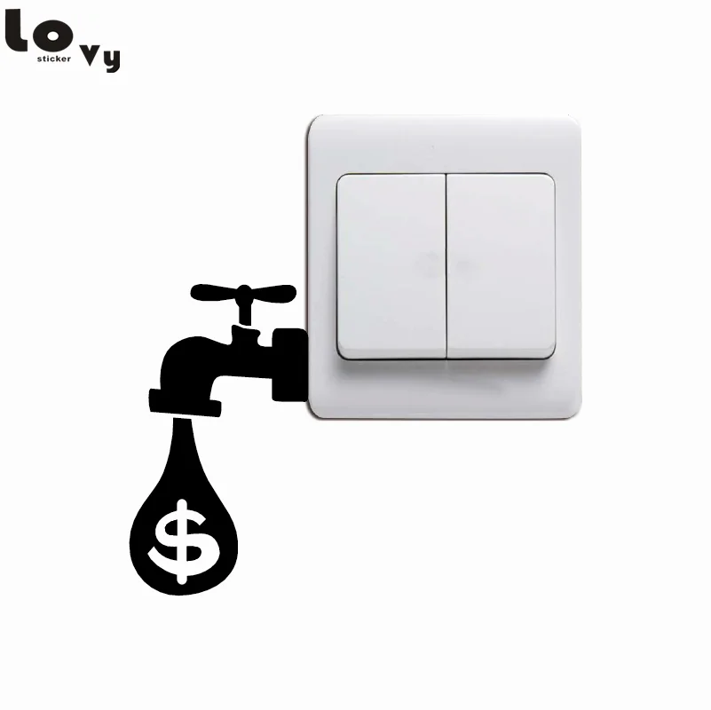 Creative Faucet Switch Sticker Save Electricity Warning Sign Wall Sticker Home Decor
Creative Faucet Switch Sticker Save Electricity Warning Sign Wall Sticker Home Decor
