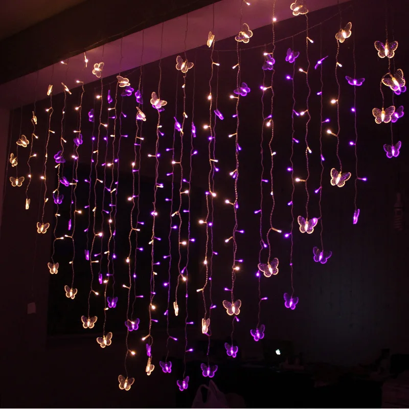2Mx1.5M Curtain Lights LED Butterfly Pendents Decoration for Kid's Room Patio Window Garden Christmas New Year ac220V Plug Power
2Mx1.5M Curtain Lights LED Butterfly Pendents Decoration for Kid's Room Patio Window Garden Christmas New Year ac220V Plug Power