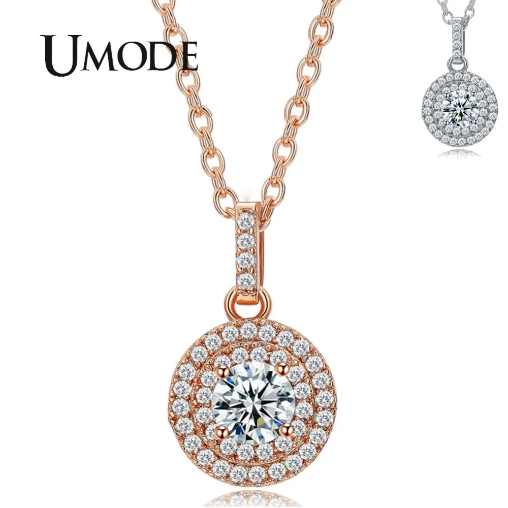 UMODE Classical Design Halo 0.5ct CZ Stone White Gold / Rose Gold Color Pendant Necklaces Jewelry for Women Collier UN0229
UMODE Classical Design Halo 0.5ct CZ Stone White Gold / Rose Gold Color Pendant Necklaces Jewelry for Women Collier UN0229