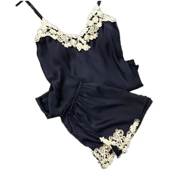 hirigin sexy women's pajamas sets 2018 new Style lace V-neck silk satin pyjamas sets suspenders shorts pijamas sets
hirigin sexy women's pajamas sets 2018 new Style lace V-neck silk satin pyjamas sets suspenders shorts pijamas sets