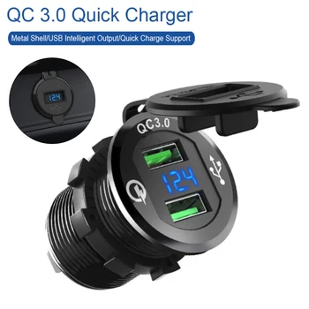 Fast Charge 3.0 Car Charger Socket Power Outlet with LED Digital Voltmeter for Marine, Boat, Motorcycle, Golf Cart and More
Fast Charge 3.0 Car Charger Socket Power Outlet with LED Digital Voltmeter for Marine, Boat, Motorcycle, Golf Cart and More