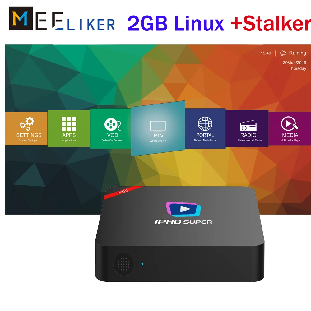 New 2GB Linux tv box IPHD super IP S900 support Stalker Middleware Premium IPTV Media player MPEG4 built in wifi 100M Ethernet
New 2GB Linux tv box IPHD super IP S900 support Stalker Middleware Premium IPTV Media player MPEG4 built in wifi 100M Ethernet