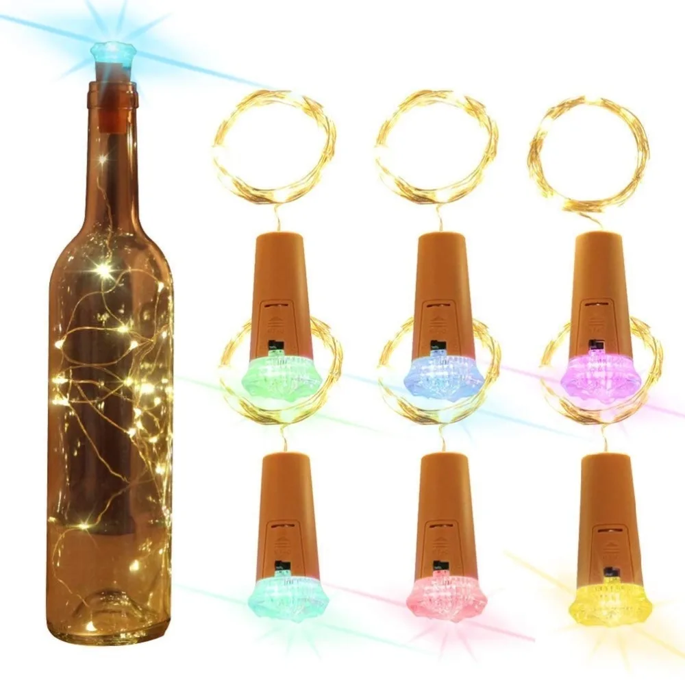 7 Color Conversion 6 Pack Included Batteries Led Bottle Cork String Light Waterproof Starry Lamps For Wedding Party Decoration
7 Color Conversion 6 Pack Included Batteries Led Bottle Cork String Light Waterproof Starry Lamps For Wedding Party Decoration