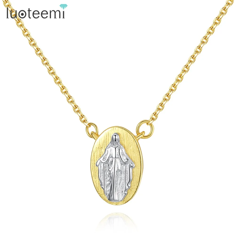LUOTEEMI Christian Virgin Mary Pendant Necklace for Women Wedding 925 Silver Sterling Religious Necklace Jewelry Accessories
LUOTEEMI Christian Virgin Mary Pendant Necklace for Women Wedding 925 Silver Sterling Religious Necklace Jewelry Accessories