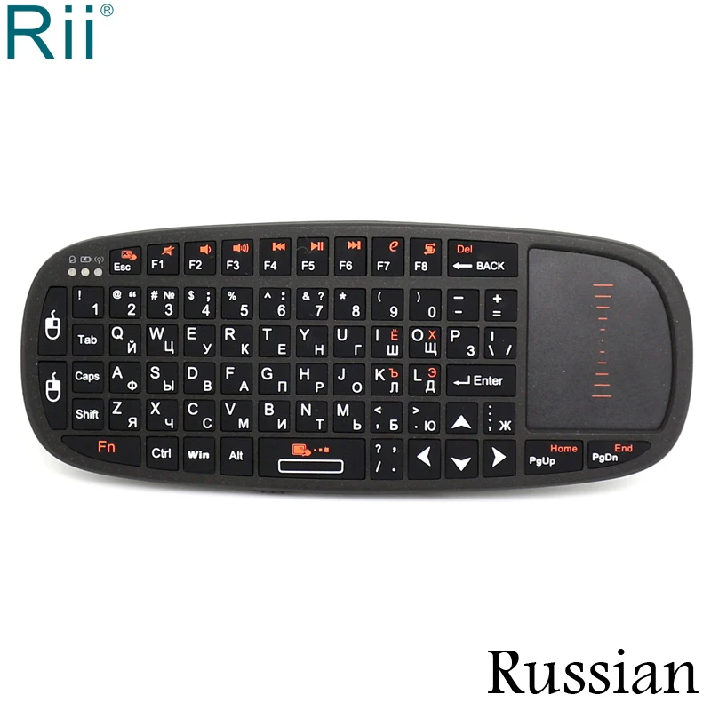 

Original Rii i10 2.4GHz Mini Russian Wireless Keyboard with TouchPad Mouse+Laser Pointer for Android TV Box/Mini PC/Laptop