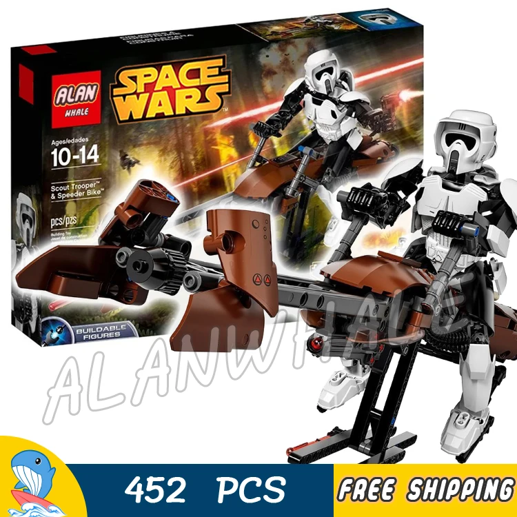 452pcs New Space Wars Return Jedi Scout Trooper & Speeder Bike Figure Building Blocks Toy Sets Compatible With LegoING
452pcs New Space Wars Return Jedi Scout Trooper & Speeder Bike Figure Building Blocks Toy Sets Compatible With LegoING