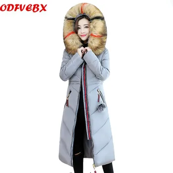 Winter Women's Down Cotton Coat Long Padded Size L-7XL Warm Parkas Outerwear Female Fashion Big Fur Collar Hooded Cotton Jacket
Winter Women's Down Cotton Coat Long Padded Size L-7XL Warm Parkas Outerwear Female Fashion Big Fur Collar Hooded Cotton Jacket