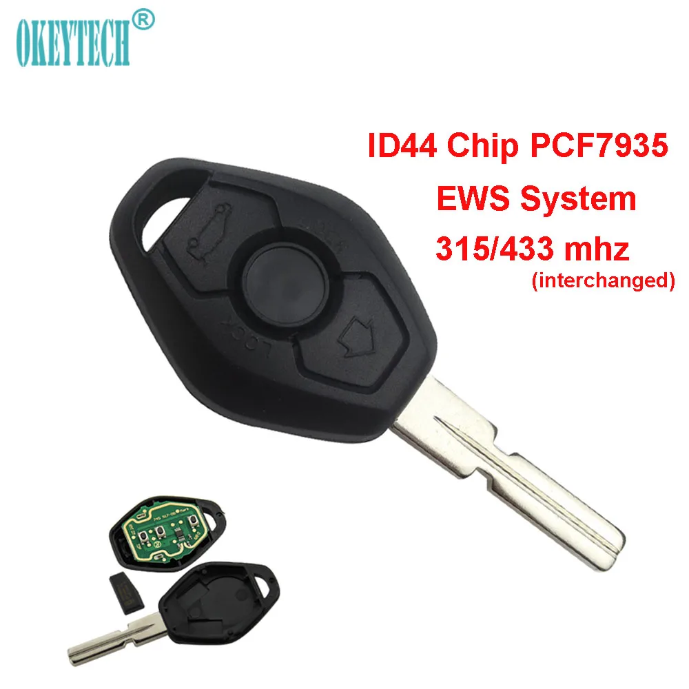 OkeyTech for BMW Remote Car Key EWS System ID44 PCF7935 Chip 315MHz/433MHz Switchable for 3 5 7 SERIES E38 E39 E46 HU58 Blade
OkeyTech for BMW Remote Car Key EWS System ID44 PCF7935 Chip 315MHz/433MHz Switchable for 3 5 7 SERIES E38 E39 E46 HU58 Blade
