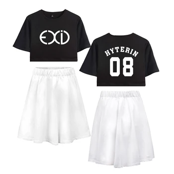 EXID fan group Sexy Summer Spring Women's Casual Loose Sports Girls Short Sleeve Tops Mini Skirt Set Cotton T-Shirt Skirt Set
EXID fan group Sexy Summer Spring Women's Casual Loose Sports Girls Short Sleeve Tops Mini Skirt Set Cotton T-Shirt Skirt Set